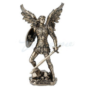 Mini Bronze Archangel Saint Michael Statue 4-1/8"H - Unique Catholic Gifts